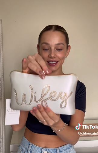 She loved this £22.99 'Wifey' clutch bag and raved about the quality