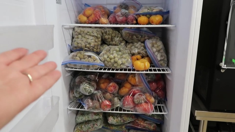 Instead of cramming different foods into the freezers, each has its own theme