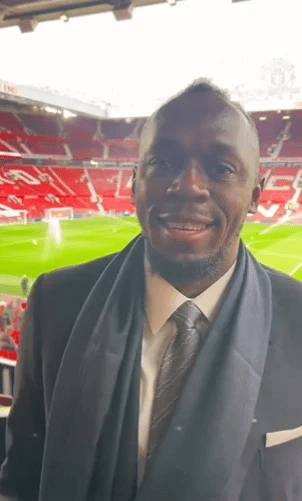 Usain Bolt was at Old Trafford on Sunday to watch Man Utd