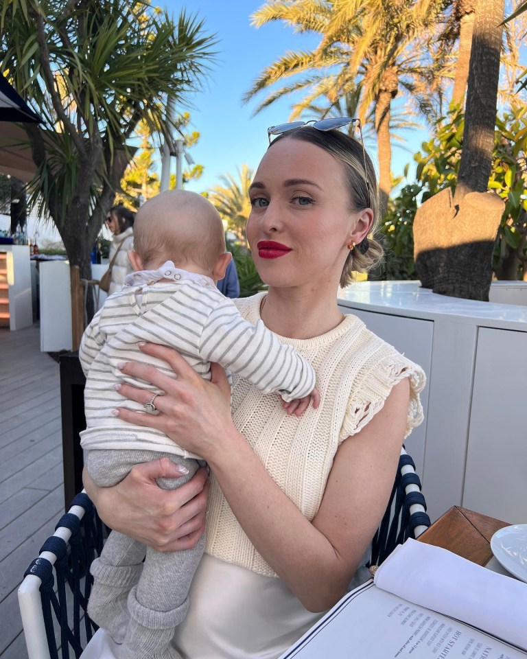 Jorgie Porter has given a glimpse into her first family holiday with baby Forest