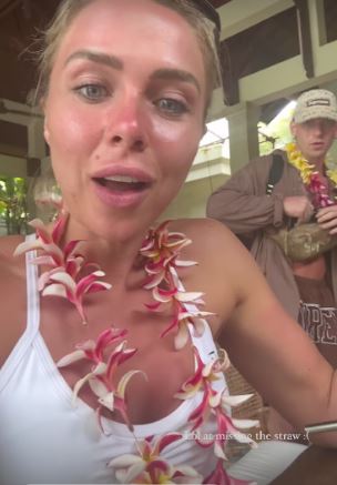 Gabby enjoyed an amazing holiday in Bali with boyfriend Brandon in the background