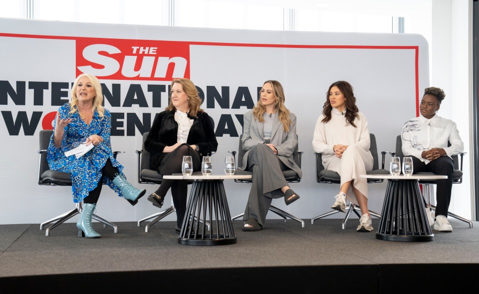 Vanessa Feltz, MP Sarah Dines, Kate Ferdinand, Montana Brown and Nicola Adams took part in a panel debate at The Sun’s HQ in London yesterday