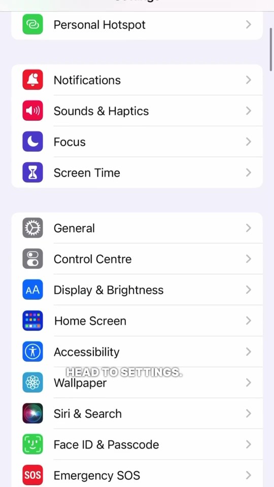 Start by going to the Accessibility section in Settings