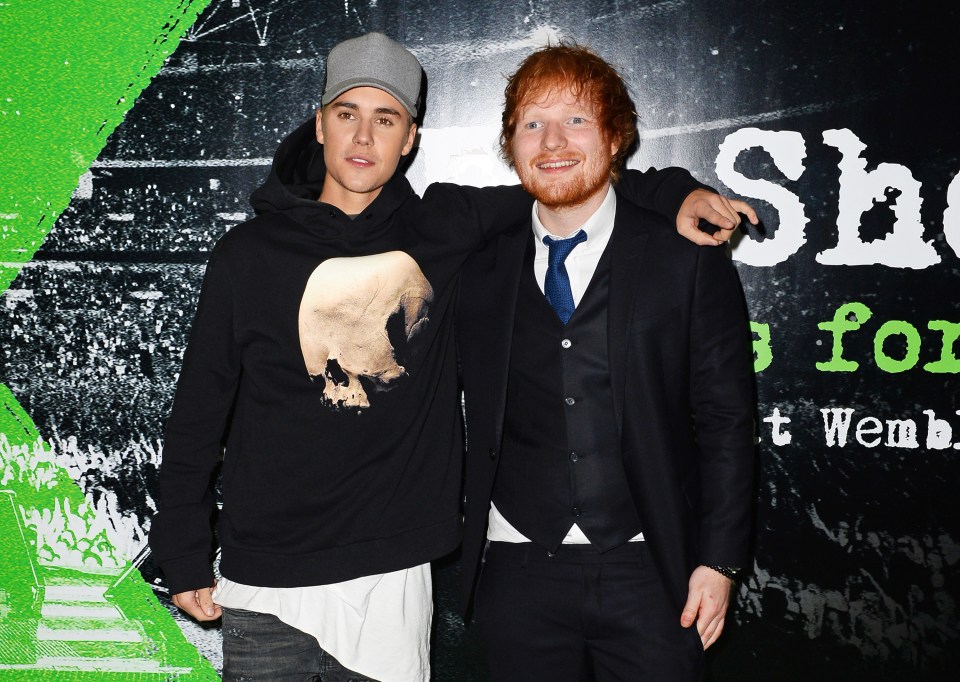 Ed Sheeran, pictured with Justin Bieber, opened up about having an eating disorder