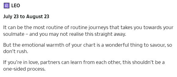 Mystic Meg's horoscope for her sign, Leo, in today's Sun