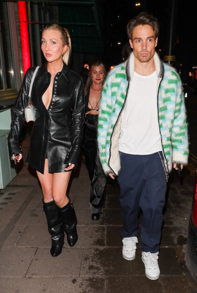 Liam and girlfriend Kate Cassidy headed out to Sexy Fish in Mayfair