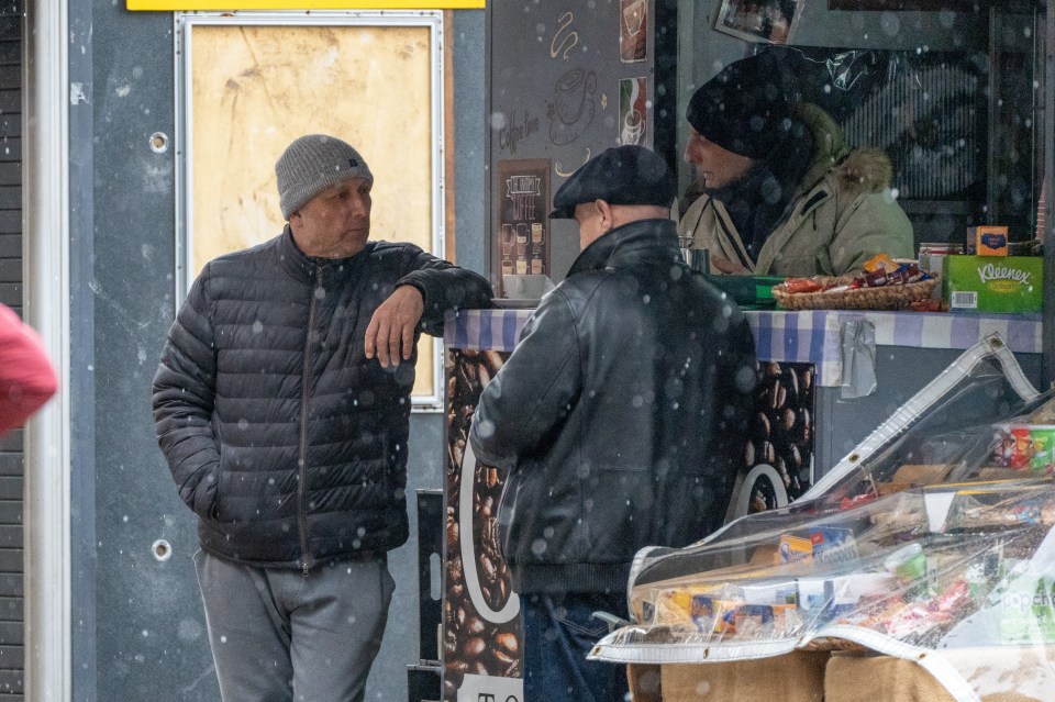 Mark, meanwhile, was seen out with pals for a coffee in North London the same day