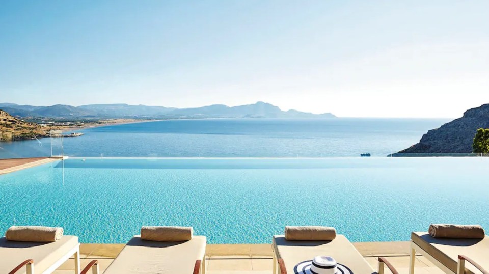 Lindos Blu has two infinity pools to choose from