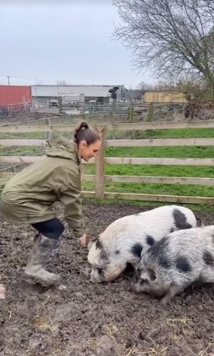 He showed fans how well she is doing on the farm