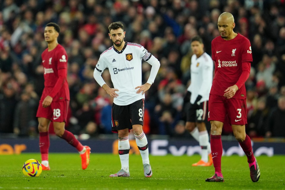 Fernandes skippered the Red Devils at Anfield