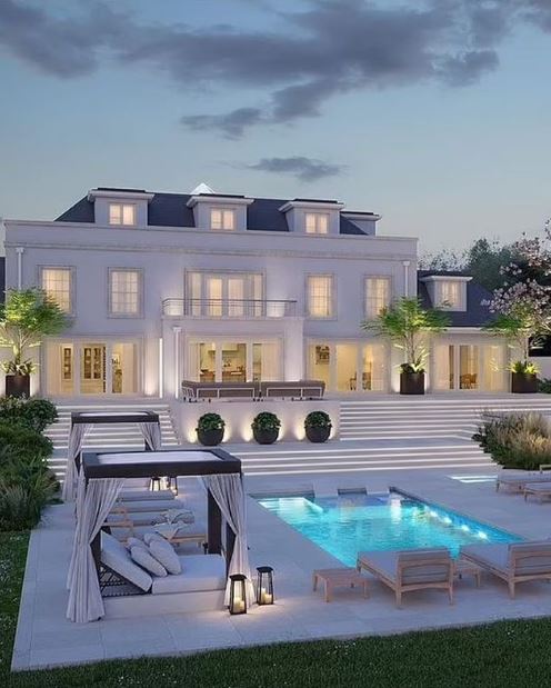 Mark posted images of his Beverly Hills-style Essex mansion