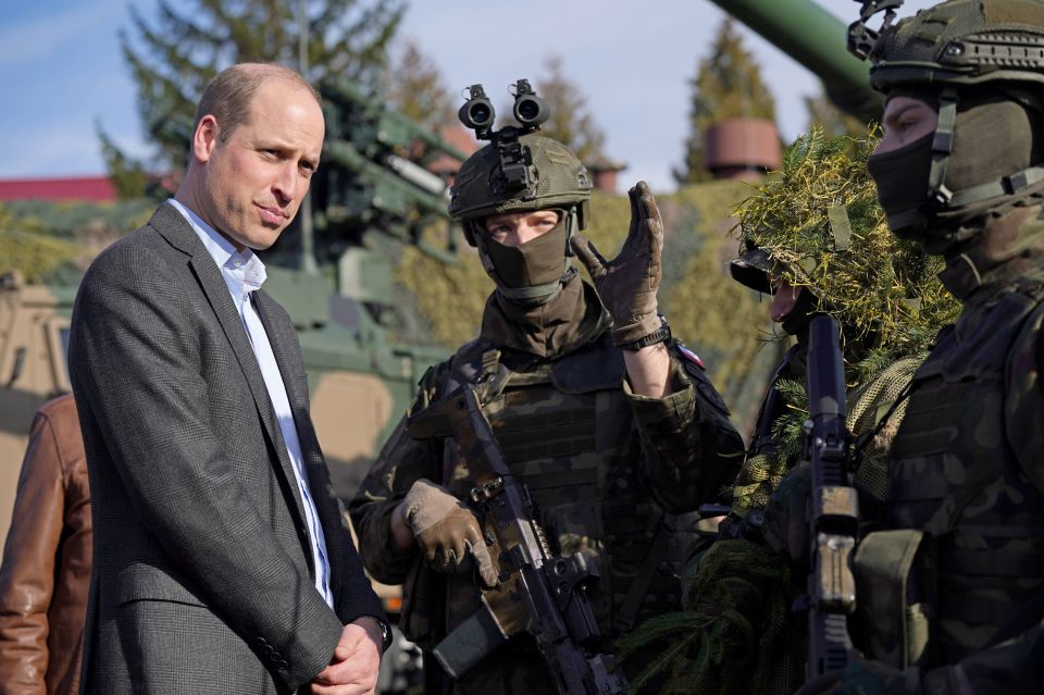 The Prince of Wales also met members of the Polish military