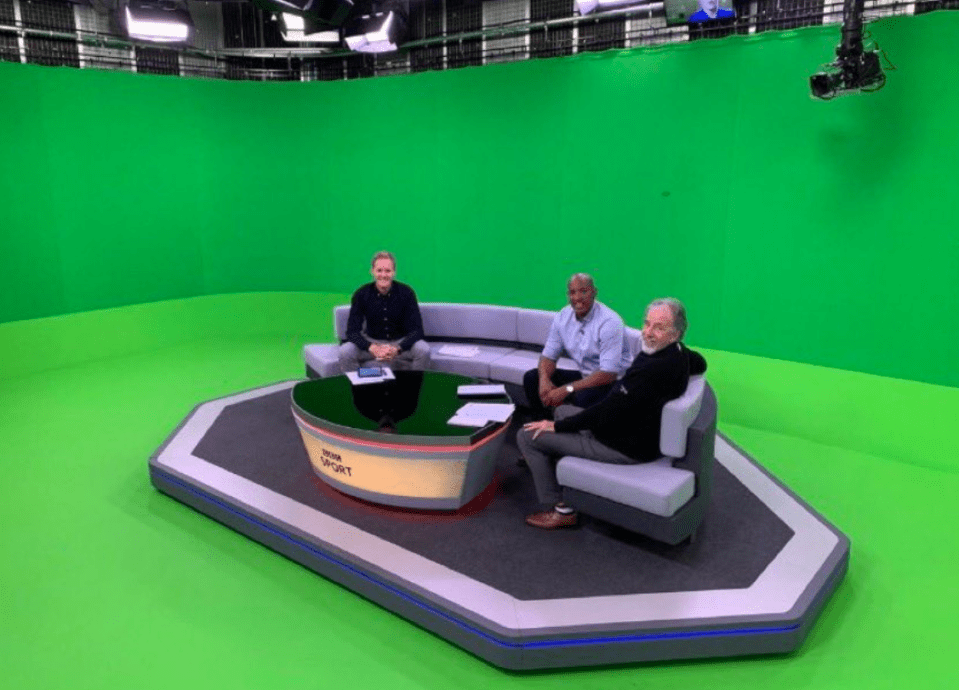 The BBC uses a green screen for its footy shows