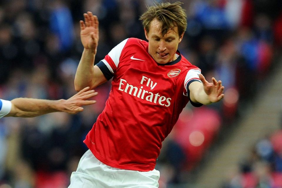 Källström only appeared four times in his short spell at Arsenal in 2014