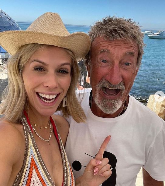 Nicki posed with Eddie Jordan