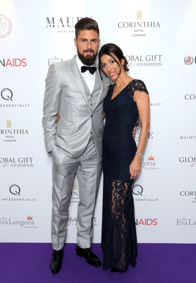 Olivier Giroud later issued a grovelling apology to his wife Jennifer