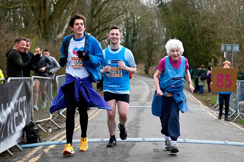 Barbara Thackray celebrated her 85th birthday by completing the Run North West Trafford 10k run with a personal best