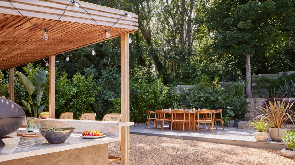 A quiet outdoor entertaining space would be perfect for hosting