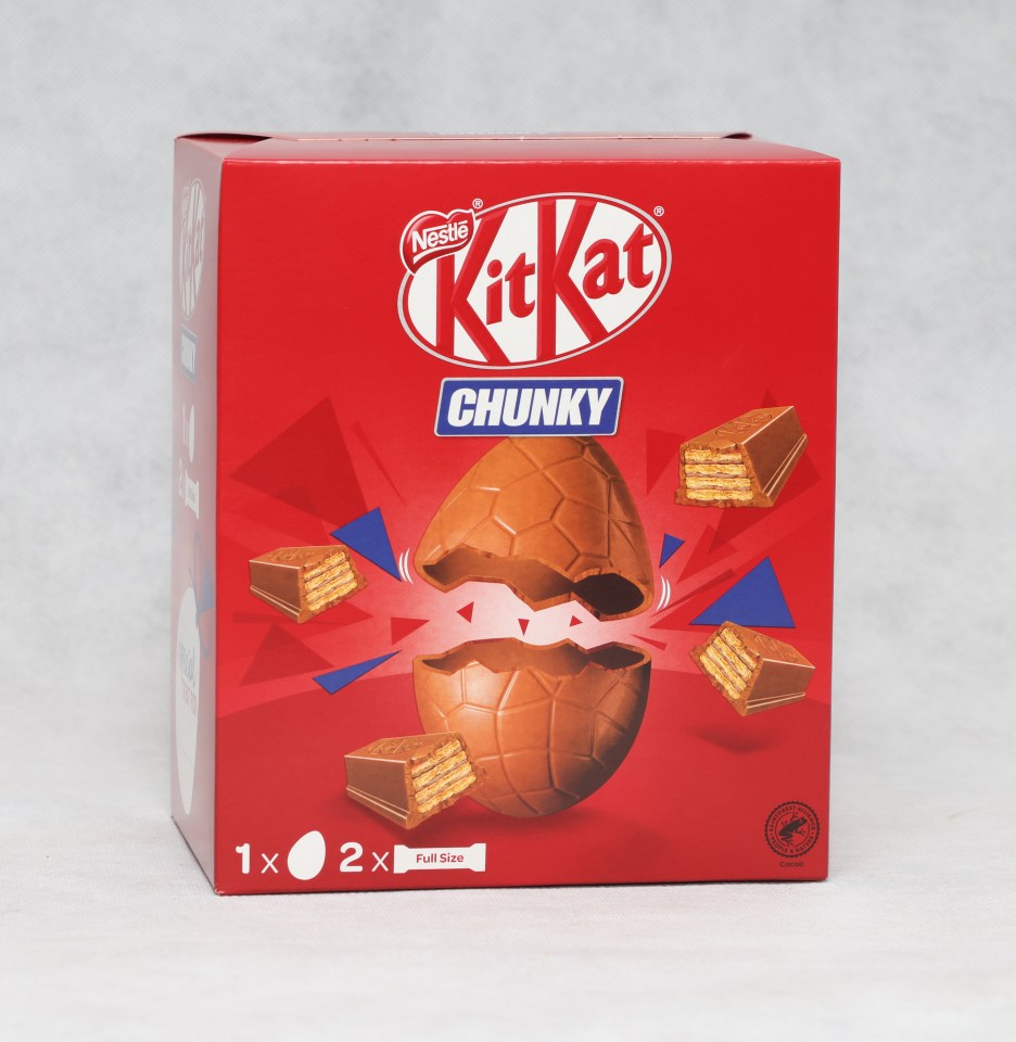 Kit Kat's egg comes with Chunky choc bars