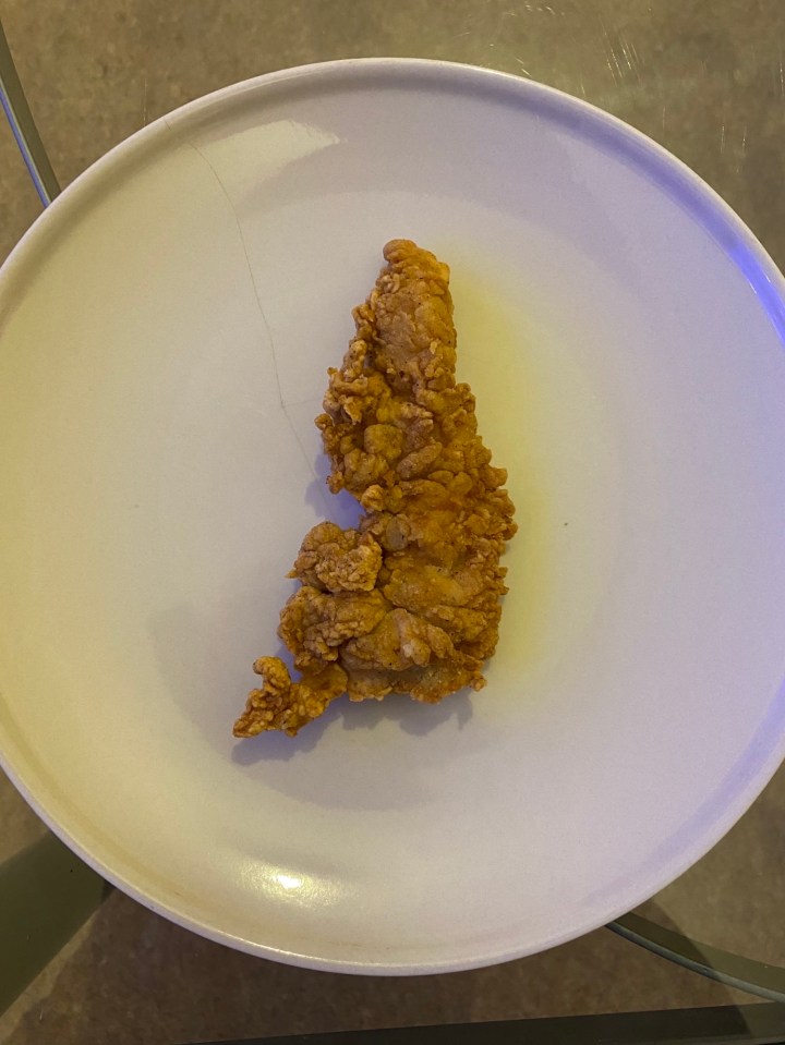 Lee Gray found a UK-shaped chicken bite in his KFC takeout meal