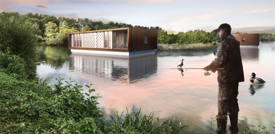 The new site will have nine floating lodges