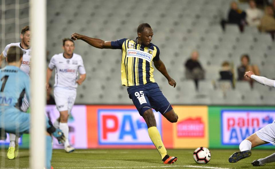 Bolt played several trial matches for Central Coast Mariners in Australia