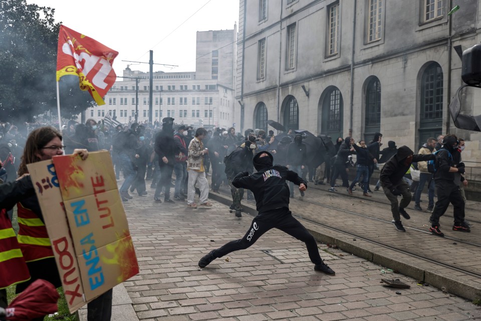 A French source involved in the visit’s security planning last night admitted it would have been dangerous for Charles and Camilla to travel during the protests