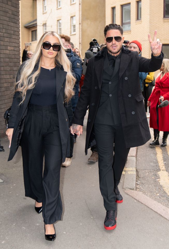 Stephen Bear, pictured outside court with Jessica, was jailed earlier this month