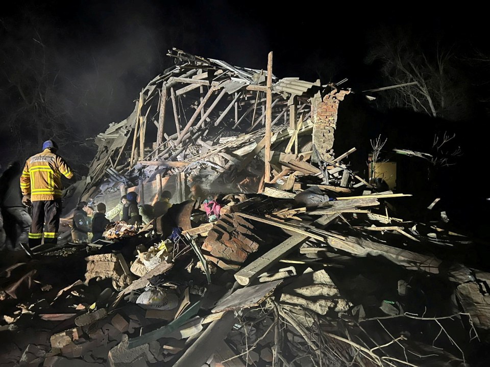 The civilian refuge was reduced to a rubble by the attack