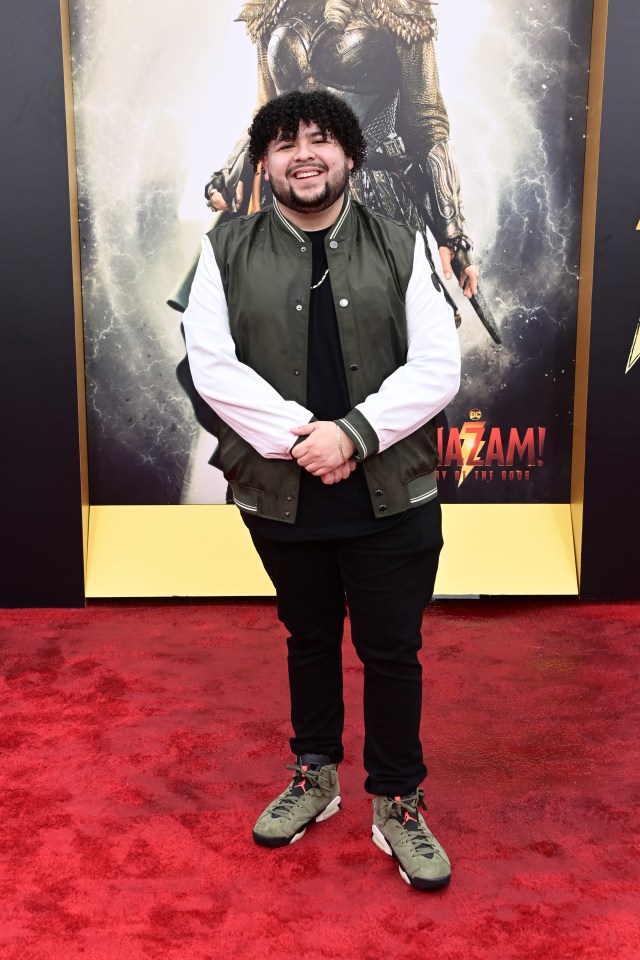 Rico, now 24, cut a trendy figure at the Shazam! Fury Of The Gods premiere