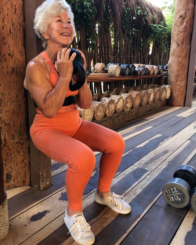 The superfit pensioner has become a social media star with her fitness tips