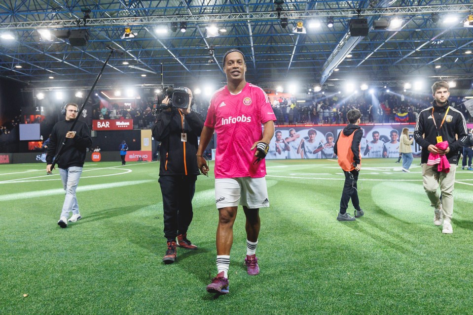 Ronaldinho played in Gerard Pique’s Kings League last month