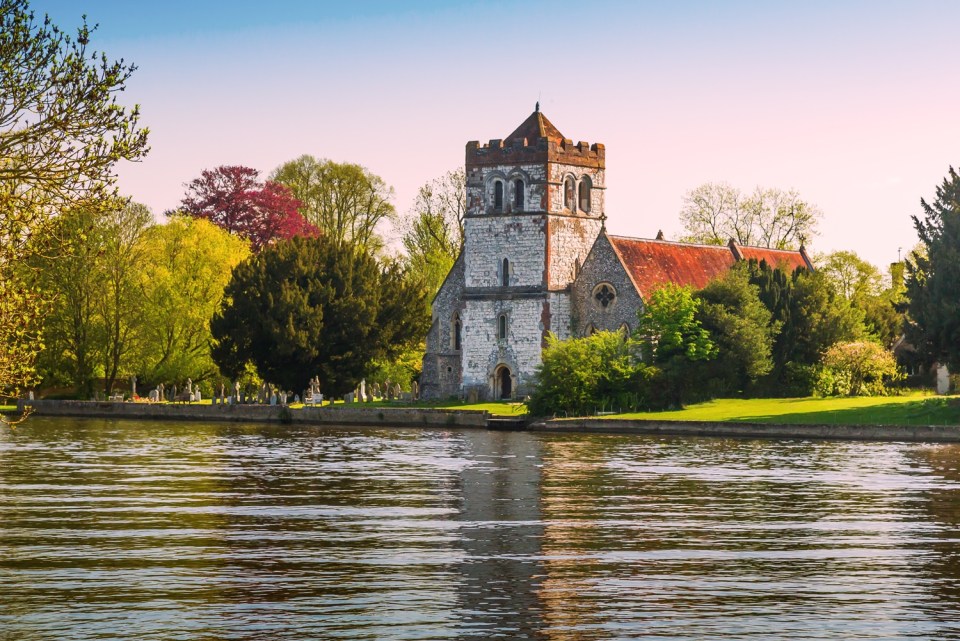 All Saints Church, Bisham across The River Thames in Marlow, Buckinghamshire