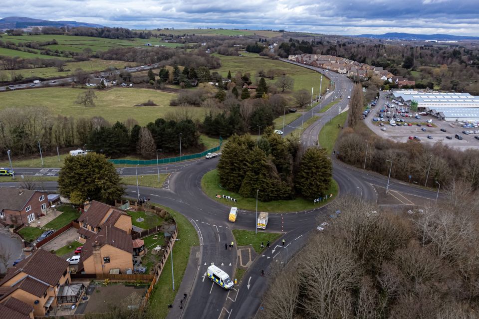 The group's White VW Tiguan the five were travelling in came off the roundabout on the A48 near St Mellons and ploughed into woods