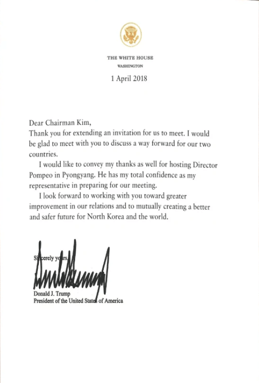 Letters between Donald Trump and Kim Jong-un were shared by the publishing house