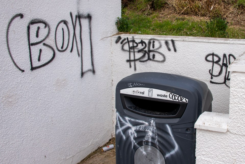 The once beautiful seafront has been overrun with graffiti and litter