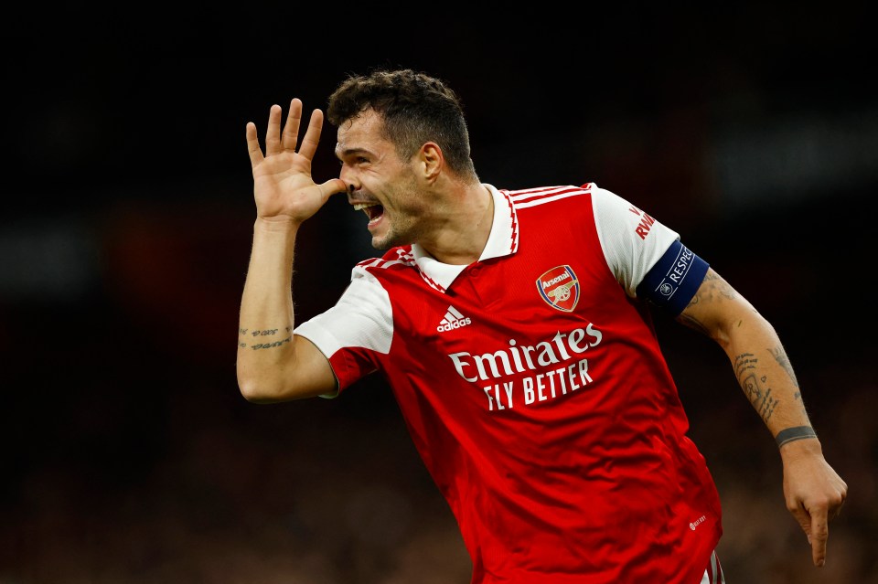 Granit Xhaka gave Arsenal the lead in the first half