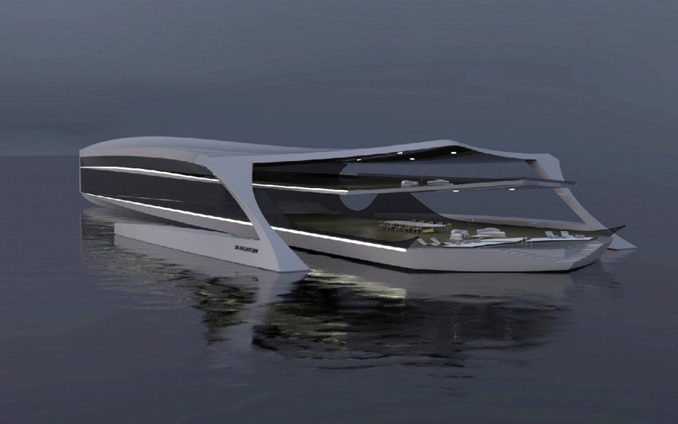 Kazar has been designing 'minimalist, sleek and futuristic' yachts for over a decade