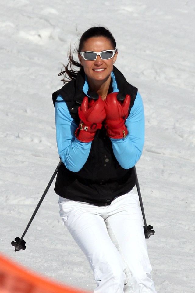 Pippa enjoyed a luxury skiing holiday, which was organised with the now-Princess of Wales. Pictured, on a family trip in 2012