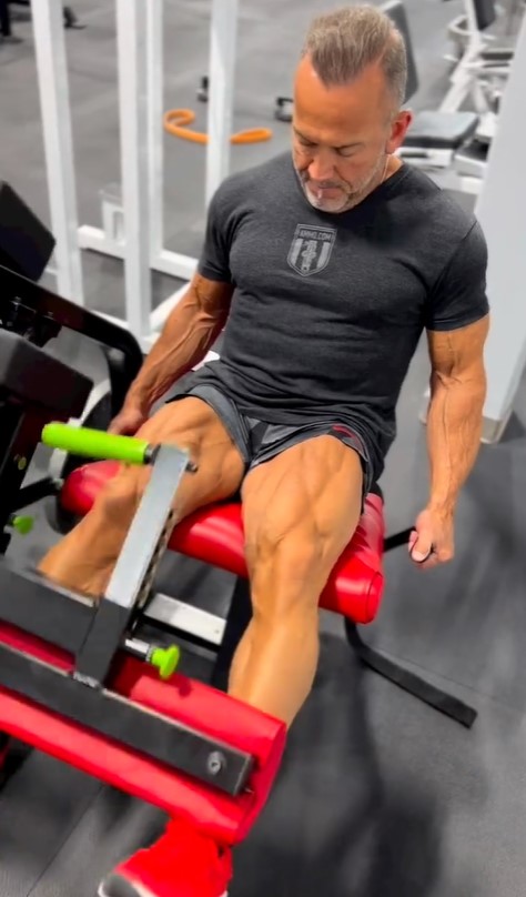 The former pro-bodybuilder still hits the gym regularly