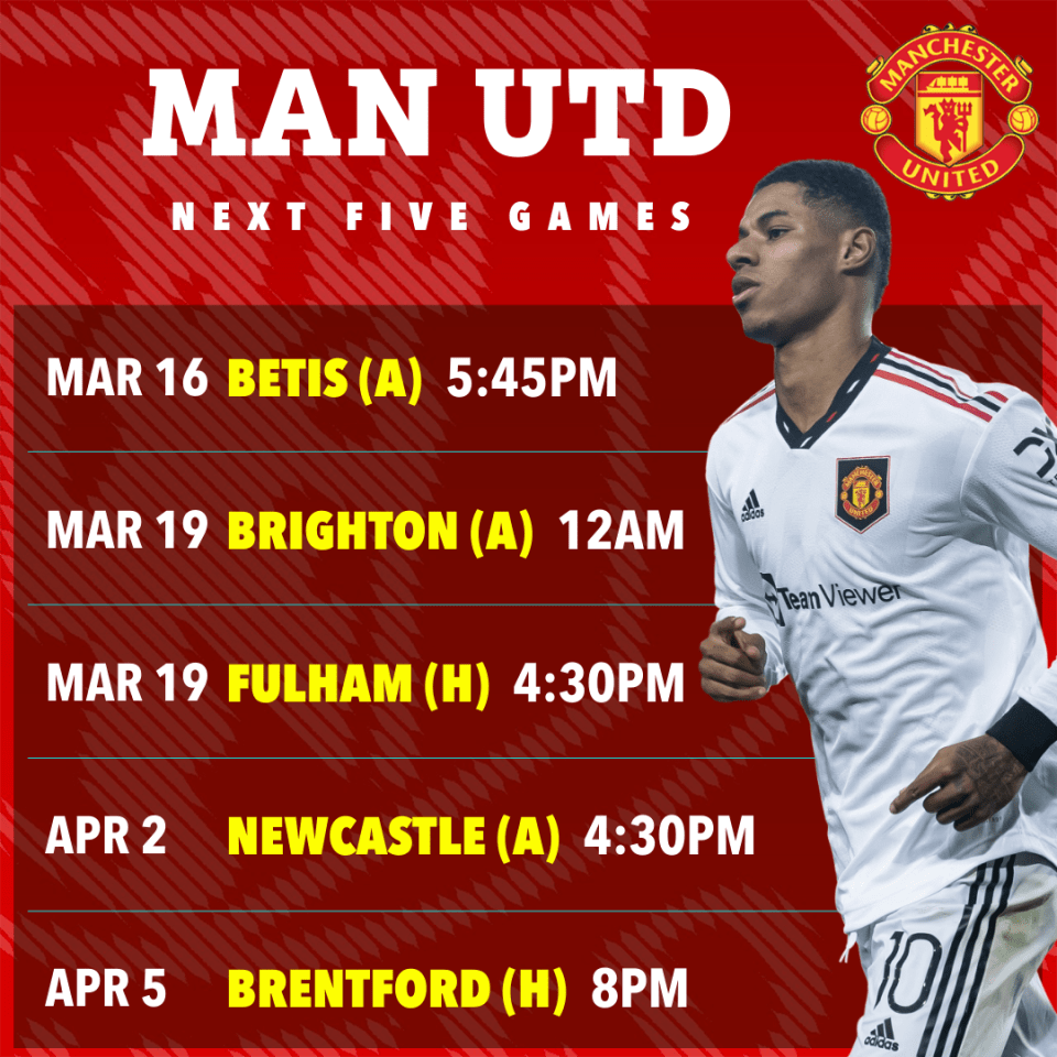 Man Utd have a busy schedule