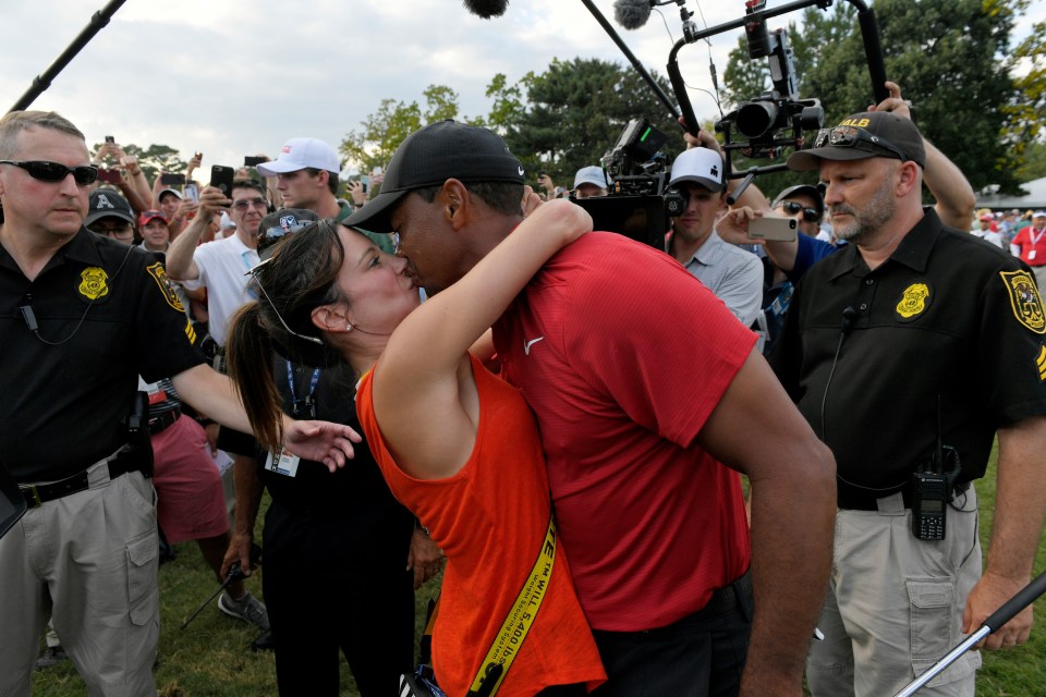 Woods and Herman celebrated his 80th Tour victory together