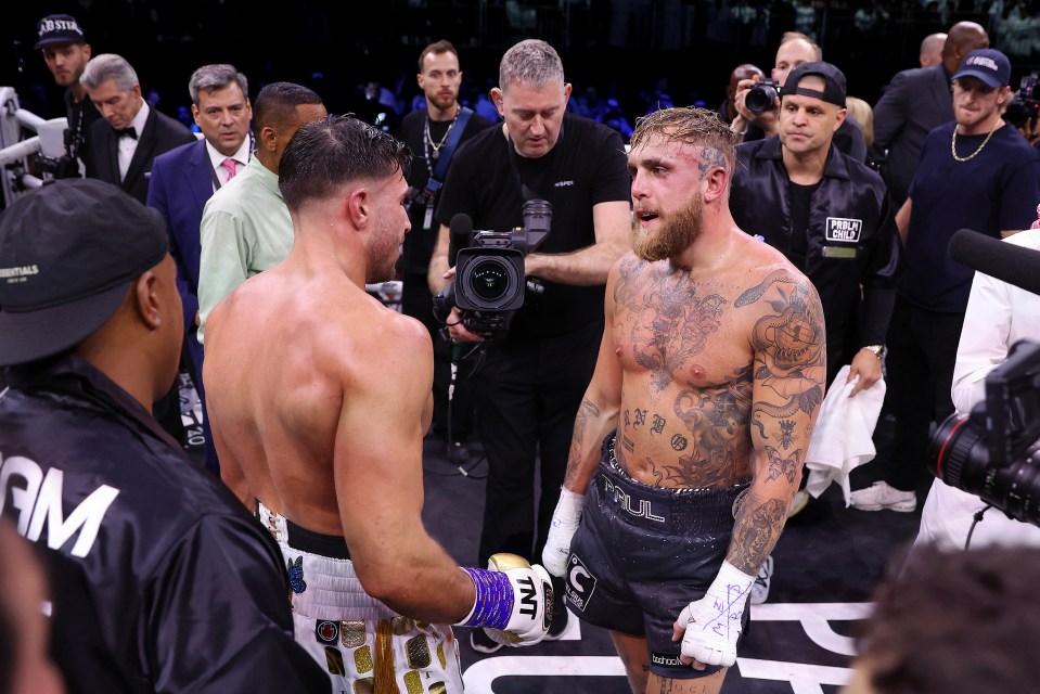 Tommy Fury after beating Jake Paul