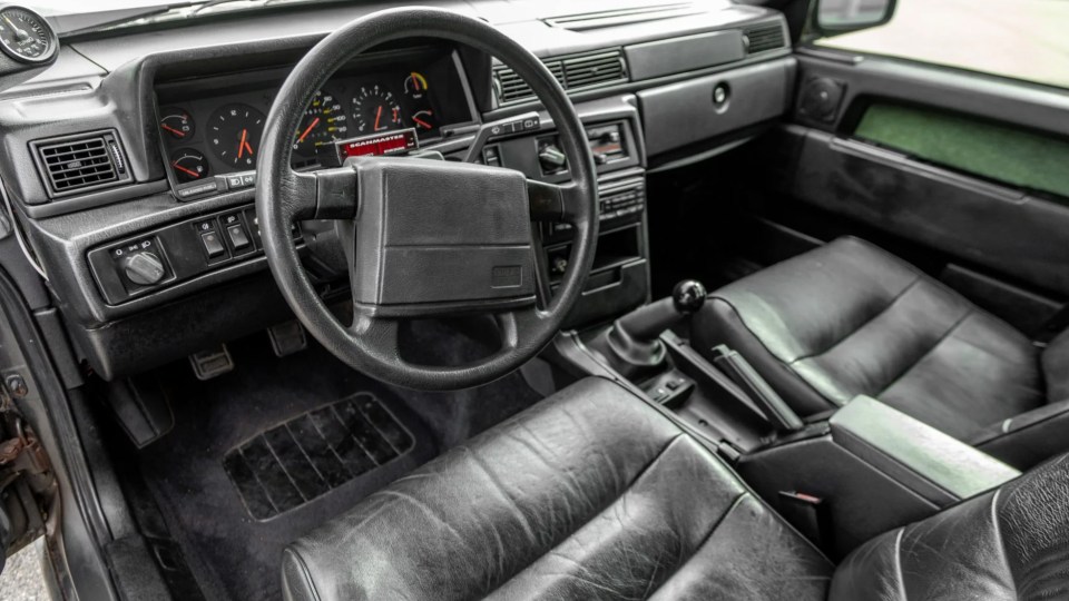 The interior of the 1988 Volvo 740 Turbo estate is looking a little worn