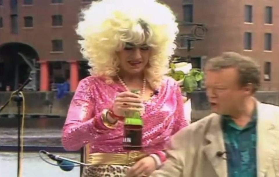 Fans have shared a hilarious video of Paul as Lily Savage