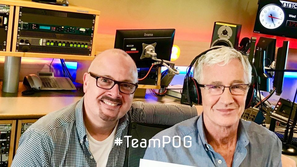 The broadcaster left his BBC Radio 2 show last August – pictured with Malcolm Prince