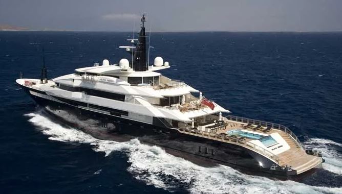 The £100 million Alfa Nero superyacht has been abandoned for a year