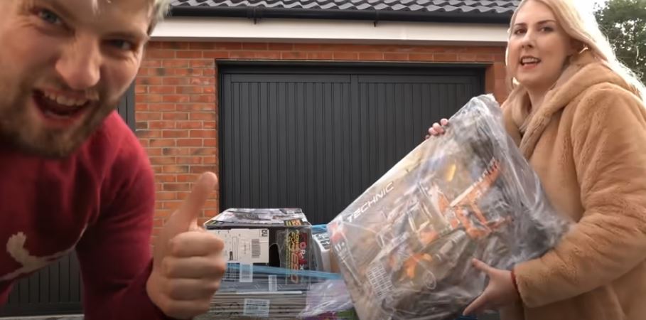 Holly and Callum took to YouTube to share the contents of their £255.36 - including four brand new Lego sets, some worth over £100