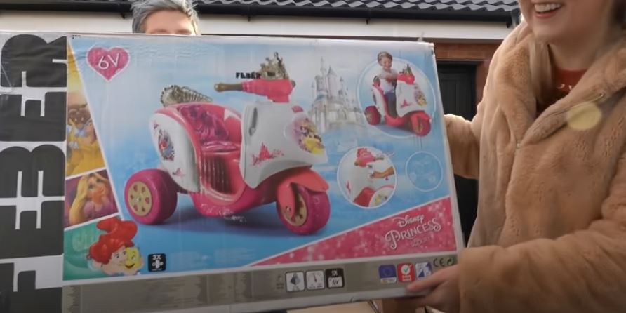 Holly thought this Disney Princess--themed scooter would be a perfect gift for her daughter, while other items they planned to sell online