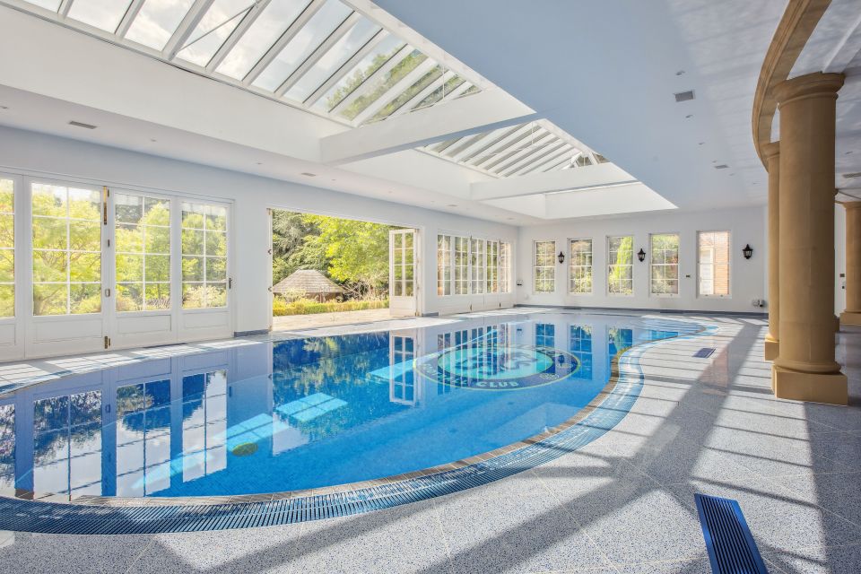 Footie-mad Dave even installed a giant tiled Chelsea badge in the indoor pool